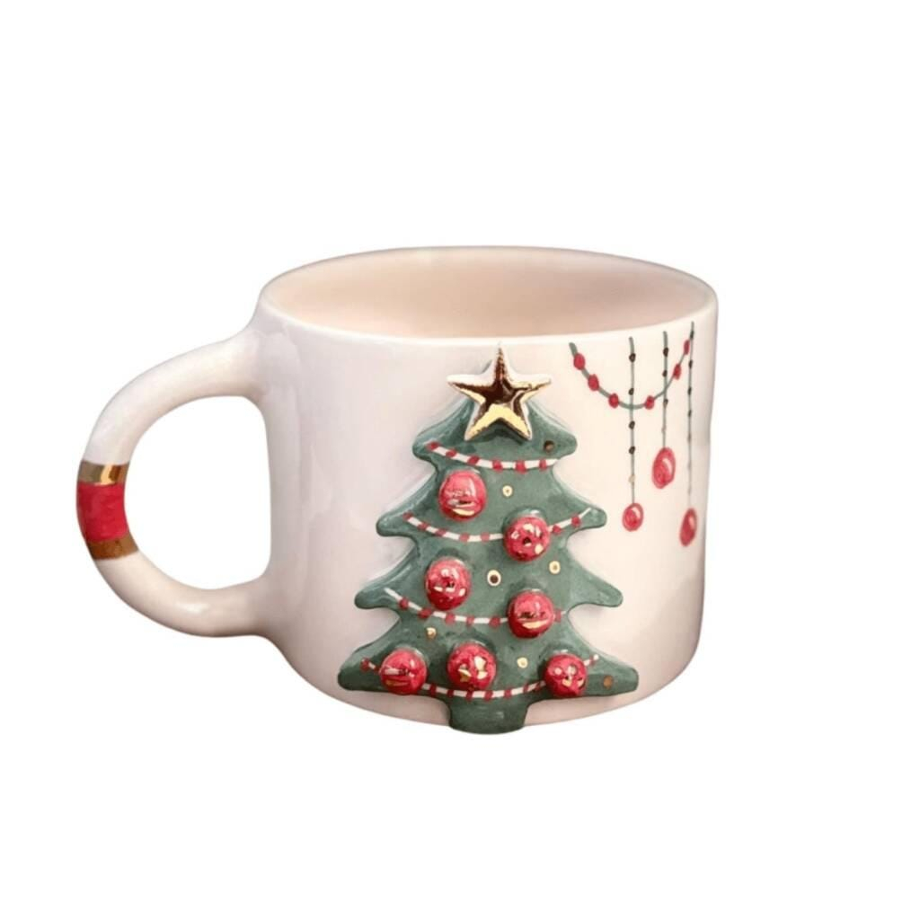 Vintage Christmas Tree Ceramic Mug